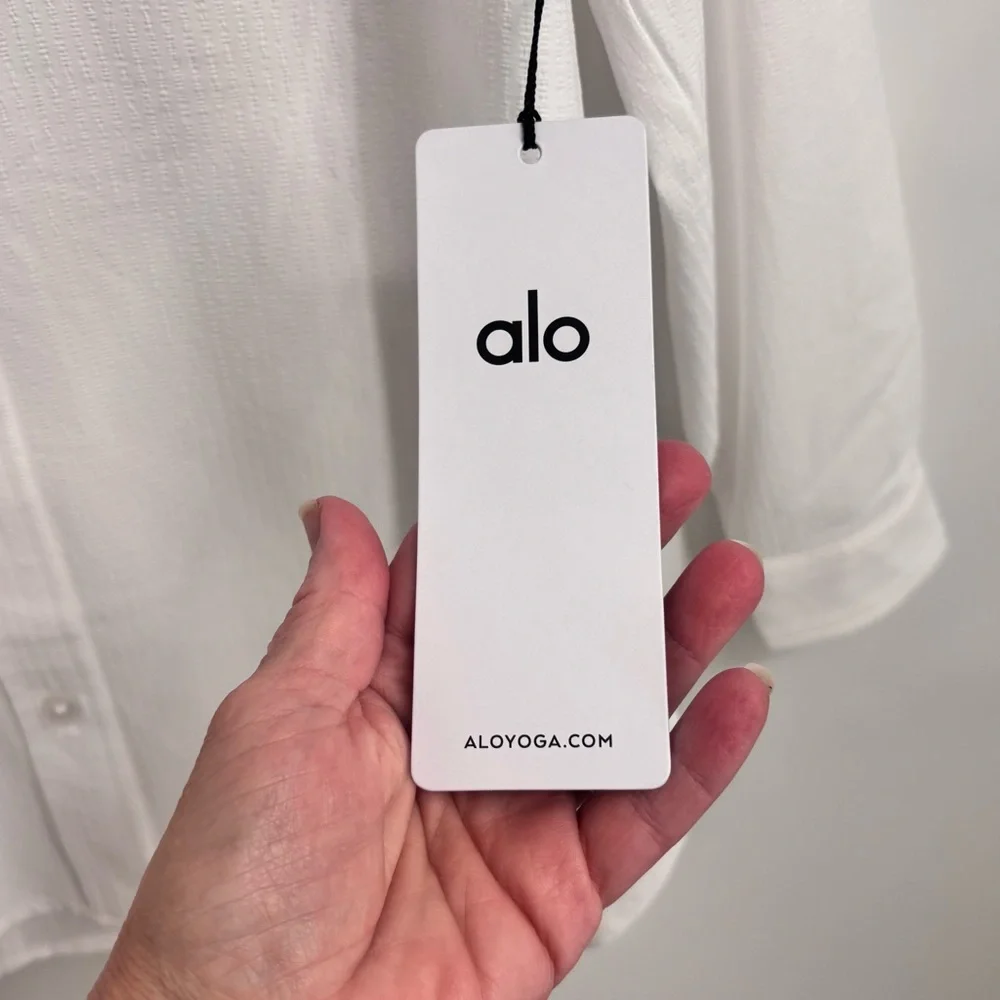 NWT ALO Yoga dreamscape button front long sleeve shirt Size Small - Picture 6 of 13